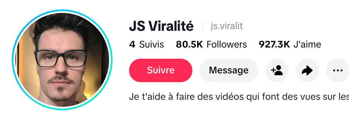 Capture du même compte aujourd'hui