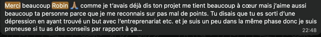 Message de Un membre