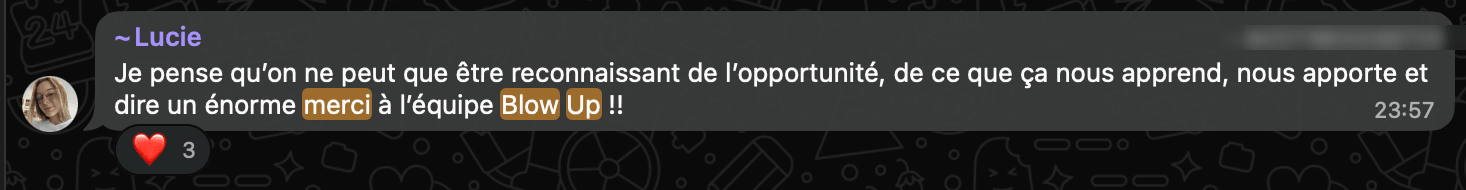 Message de Lucie