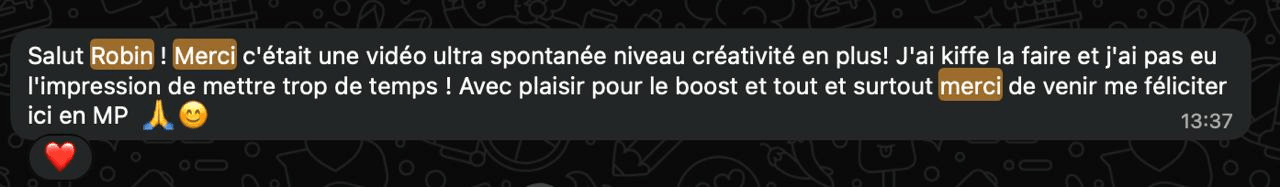 Message de Un membre
