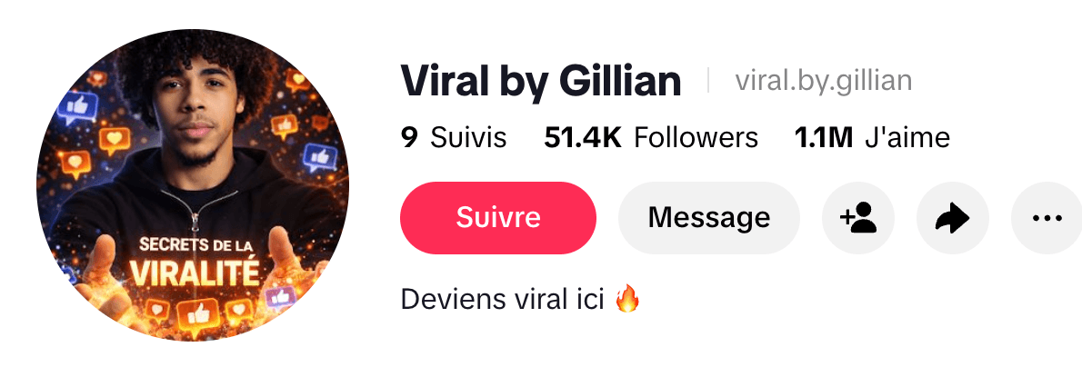 Capture du même compte aujourd'hui
